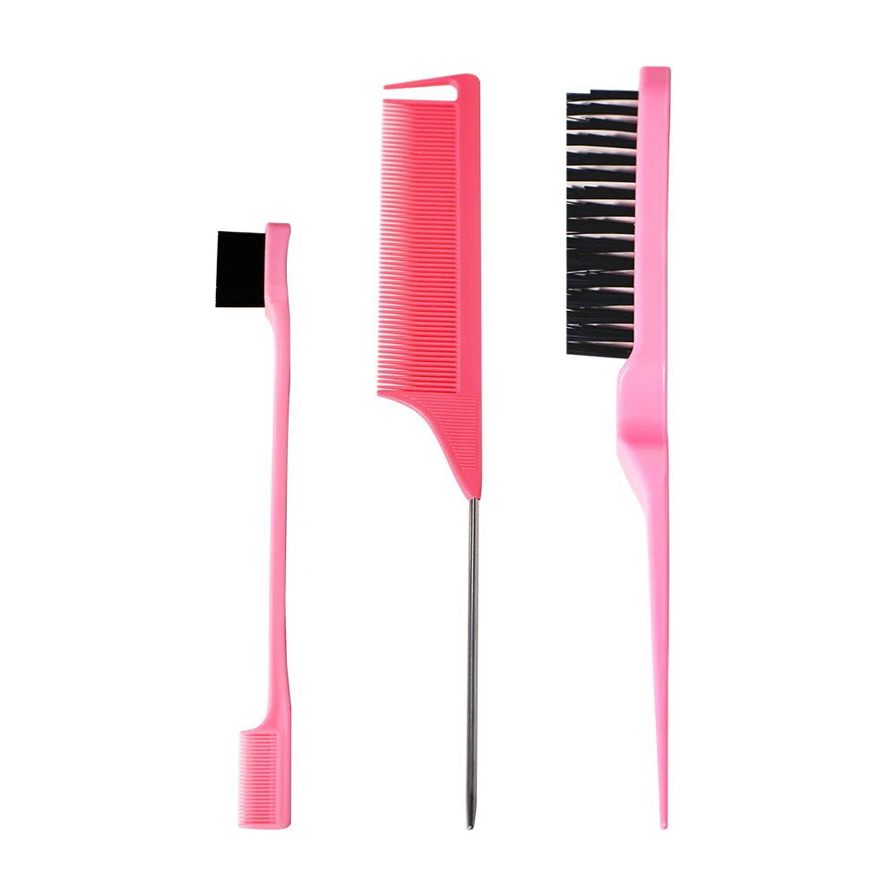 Pro Puntige Staart Salon Kappers Haar Styling Antistatische Kam Haarborstel Stalen Naald Pin Rat Staart Kammen Kapper Accessoires