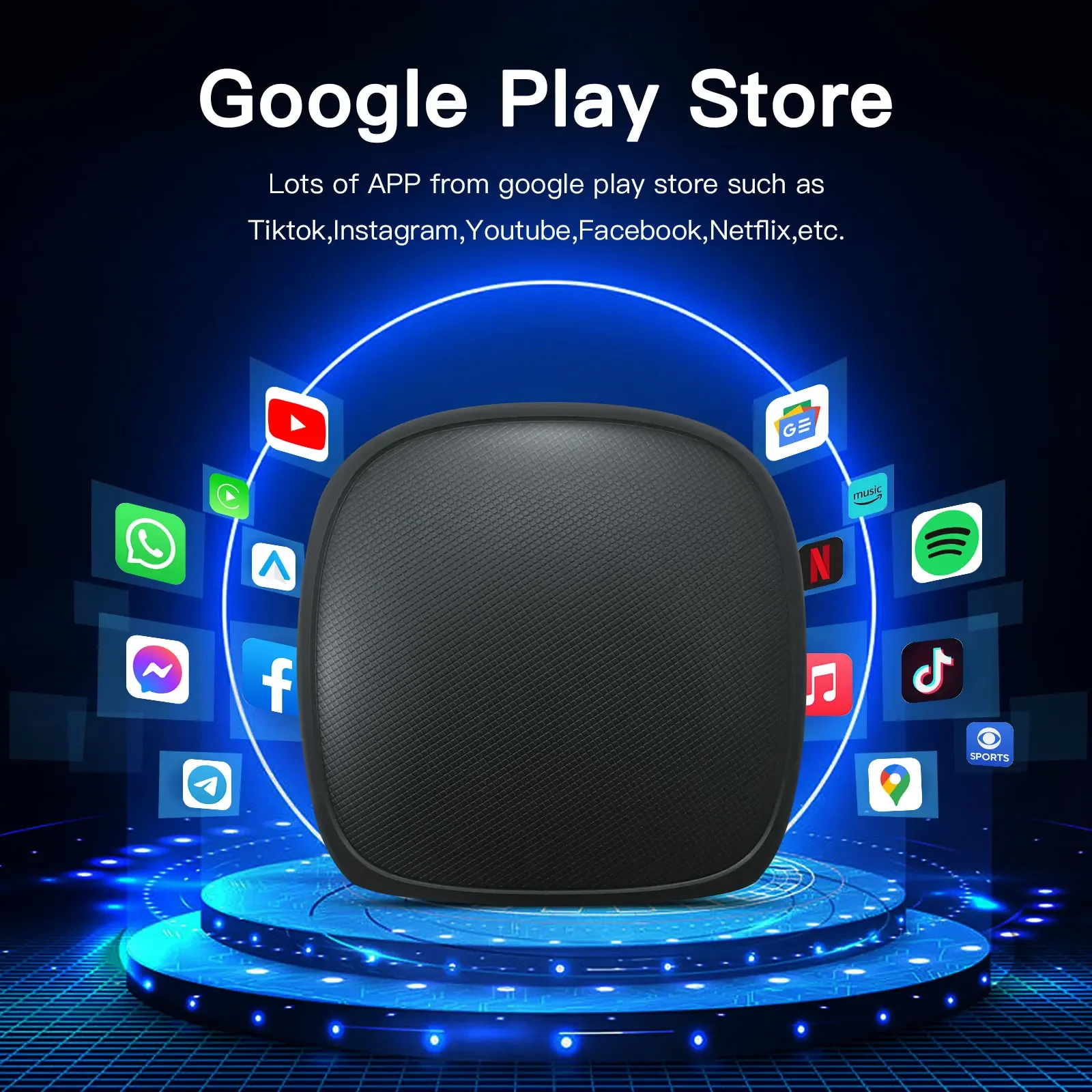 

Autoabc NEW Android 11 CarPlay Ai Box Qualcomm 8-Core Wireless Carplay Wireless Android Auto MINI Dongle Netflix YouTube