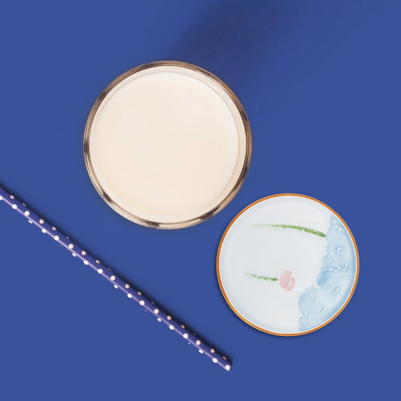 

Round Vintage Ceramic Tea Coaster Hand Painted Heat Resistant Table Mat Floral Drink Cup Pad Decorative Insulation Tray