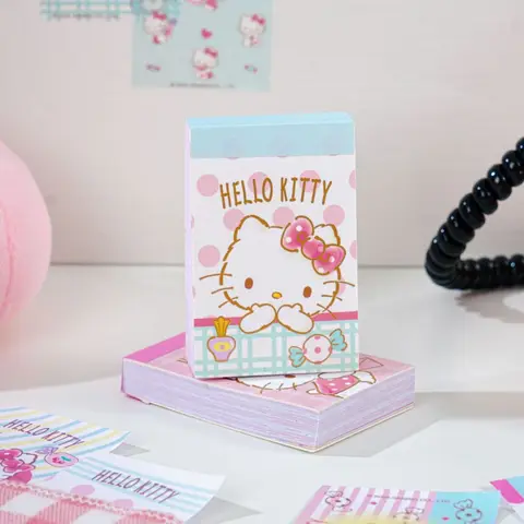 Orijinal Hello Kitty Mini Çıkartma Kitapları Sanrio Çizgi Film Çıkartma Oyuncakları Defterler Günlükler Karalama Defterleri Planlayıcılar Kırtasiye Çıkartmaları