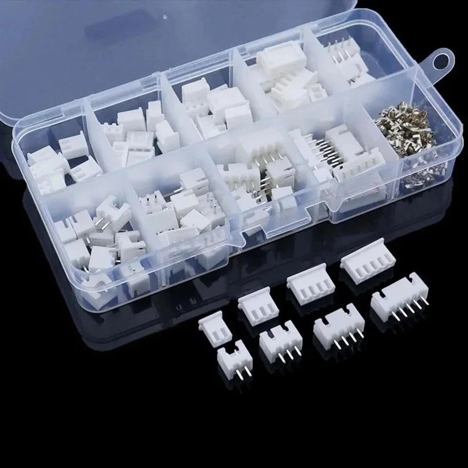 230 piezas 40 juegos Kit de conectores XH2.54 2P 3P 4P 5P de 2.54mm, macho y hembra, para bricolaje 3