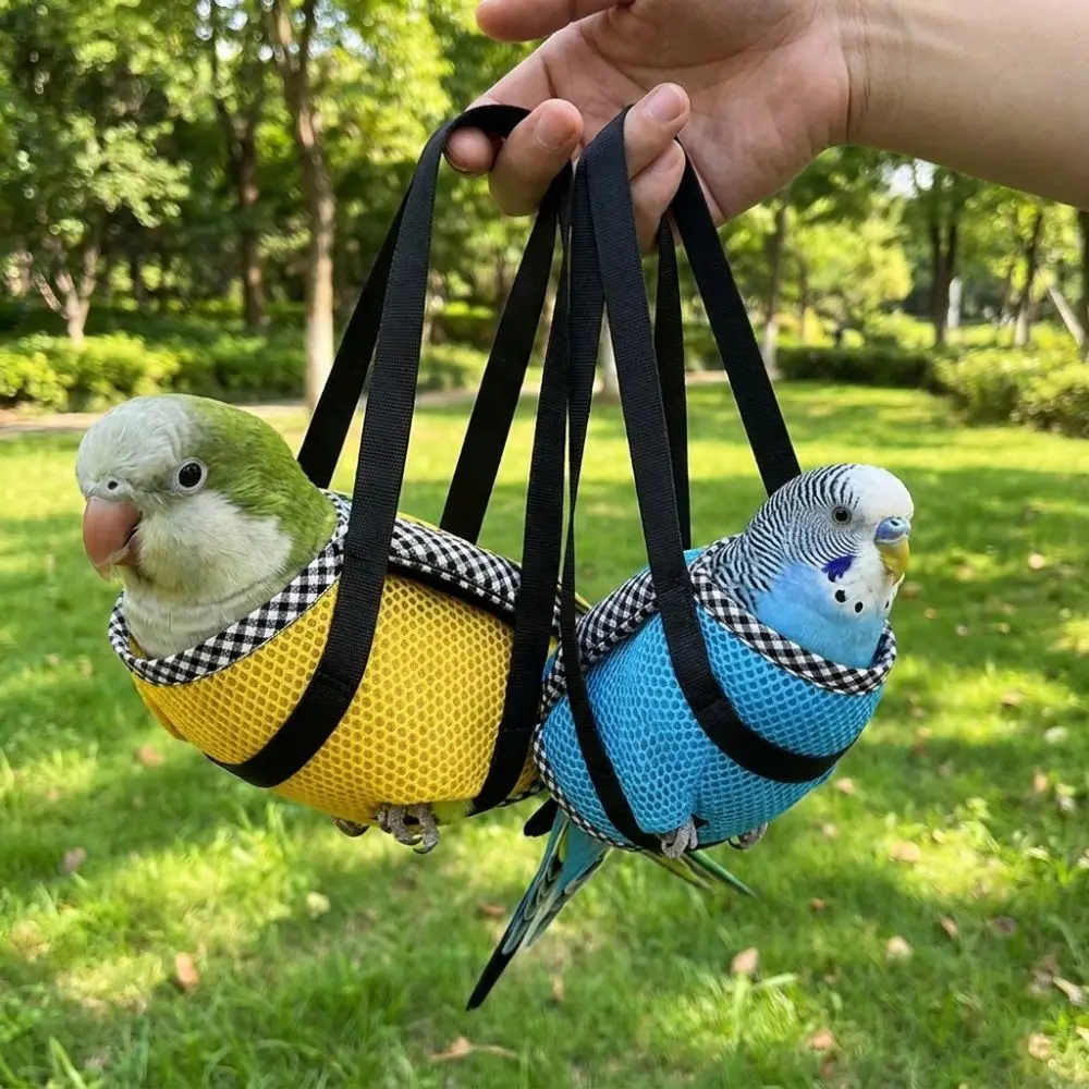 Breathable Mesh Parrot Hand Carrier Bag Windproof Portable Bird Vest Travel Bag Soft Fabric Comfortable Parrot Anti Escape Vest