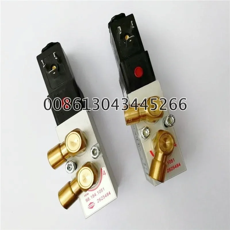 2PCS 98.184.1051 4/2 Way Solenoid Valve 6mm Push Fit for Heidelberg SM74 Offset Printing Machine Parts
