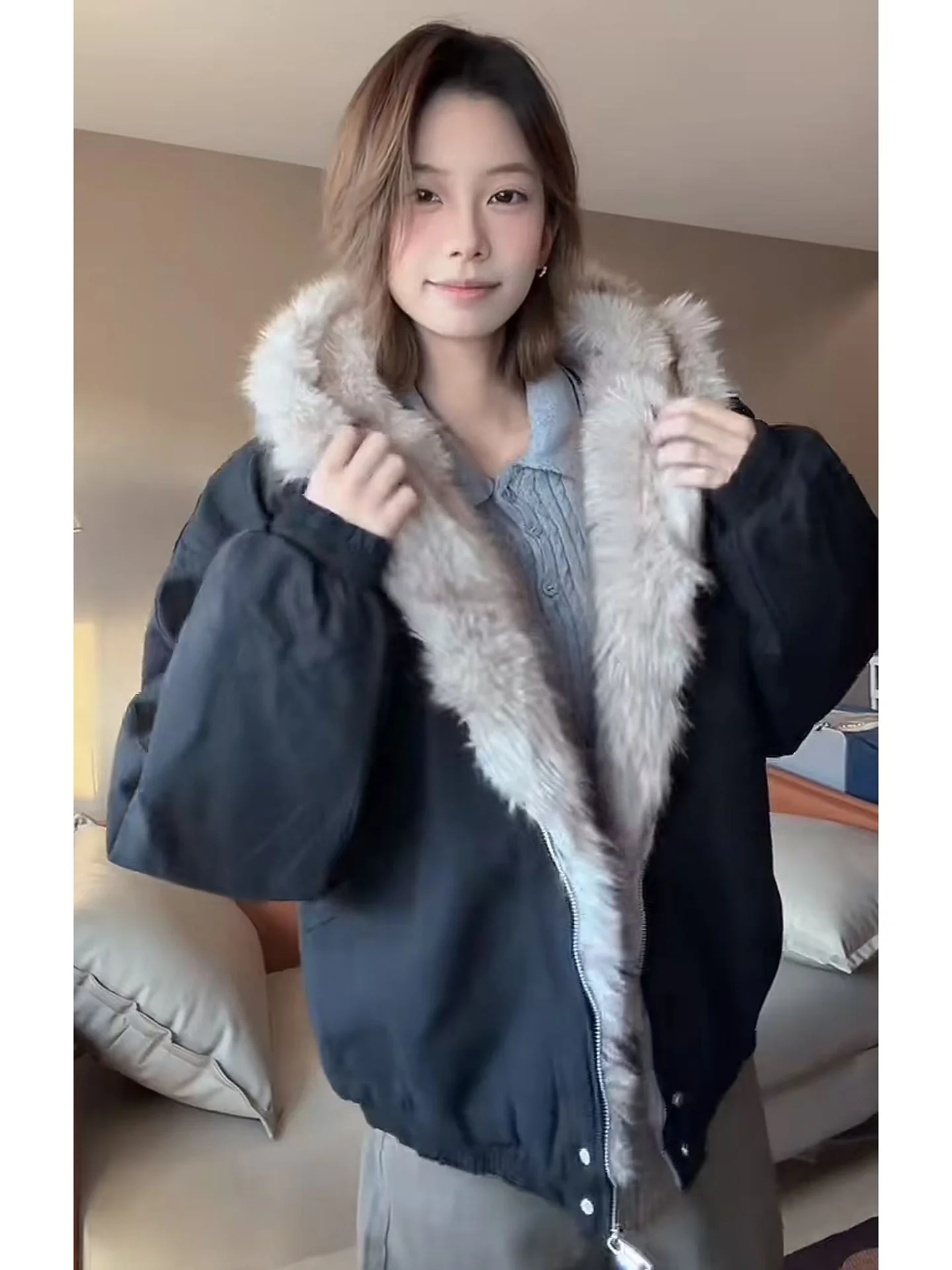 

Мужская зимняя теплая куртка Bla Fce с капюшоном на хлопковой подкладке, не объемная, молодежная, модная, приталенного кроя, с длинными рукавами, однотонная