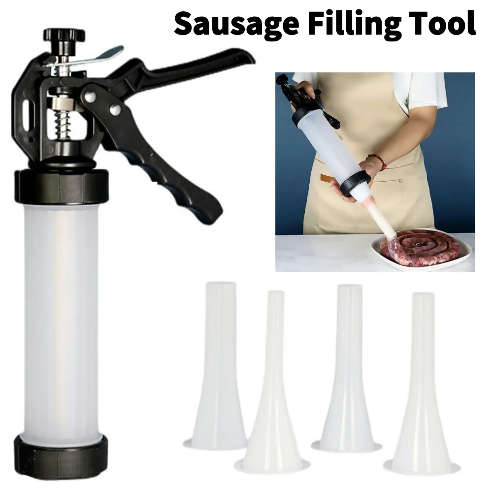 Wurst Stuffer Füllmaschine Edelstahl Fleisch Stuffer Wurst Maker Haushalt Platzsparend Abnehmbare Sichere Küche Gadgets