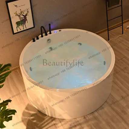 Acrylic Round Detached Integrated Engineering Villa Spa Bath Household