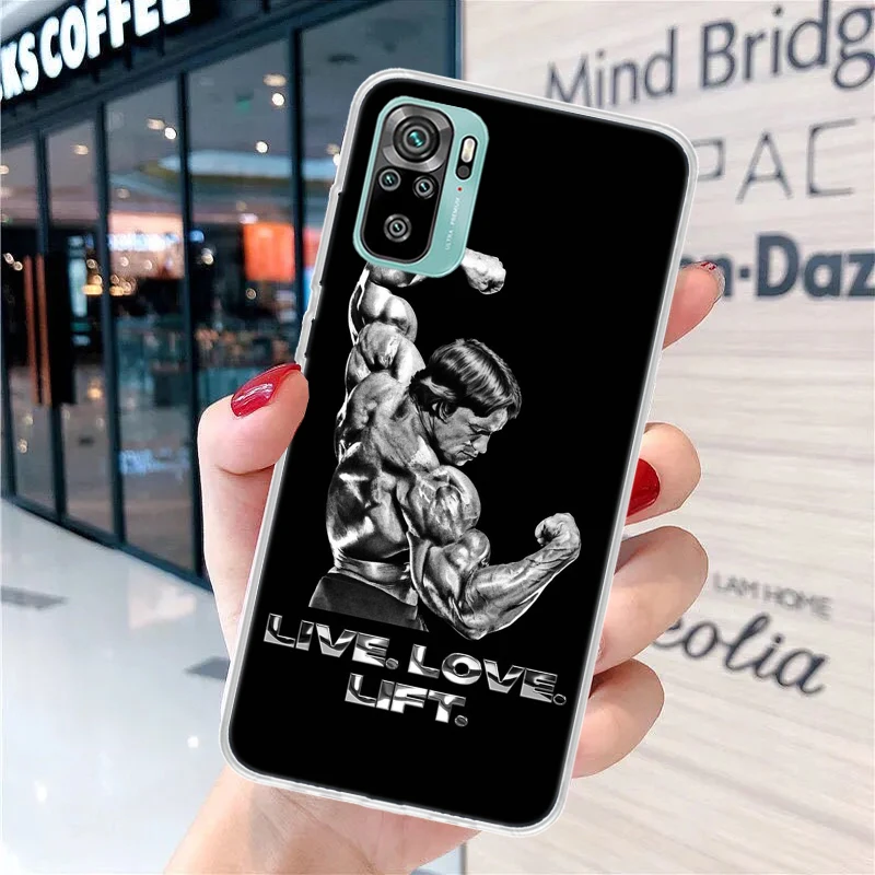 Bodybuilding Gym Fitness Muscle Soft Phone Case for Xiaomi Redmi 12 12C 9 9A 9C 9T 10 10A 10C 8 8A 7 7A 6 6A K20 Pro K40 Cover C