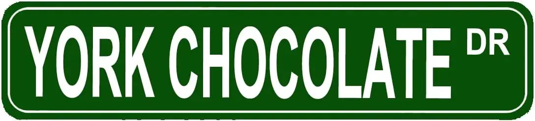 York Chocolate DR Sign Owner Gift Cat Lover Man Cave House Garage Wall Decor Street Sign Metal Tin Sign 16 X 4 Inch