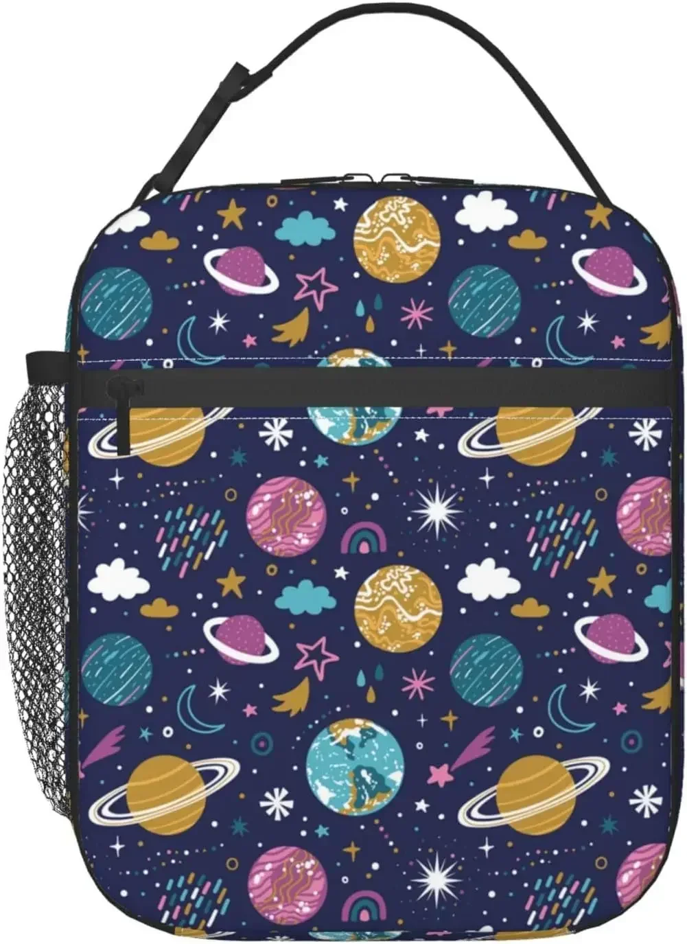 

Insulated Lunch Box for Girls Boys Women Galaxy Lunch Box for Work,Picnic,School,Travel, Beach Galaxy Lunch Bag Planet And