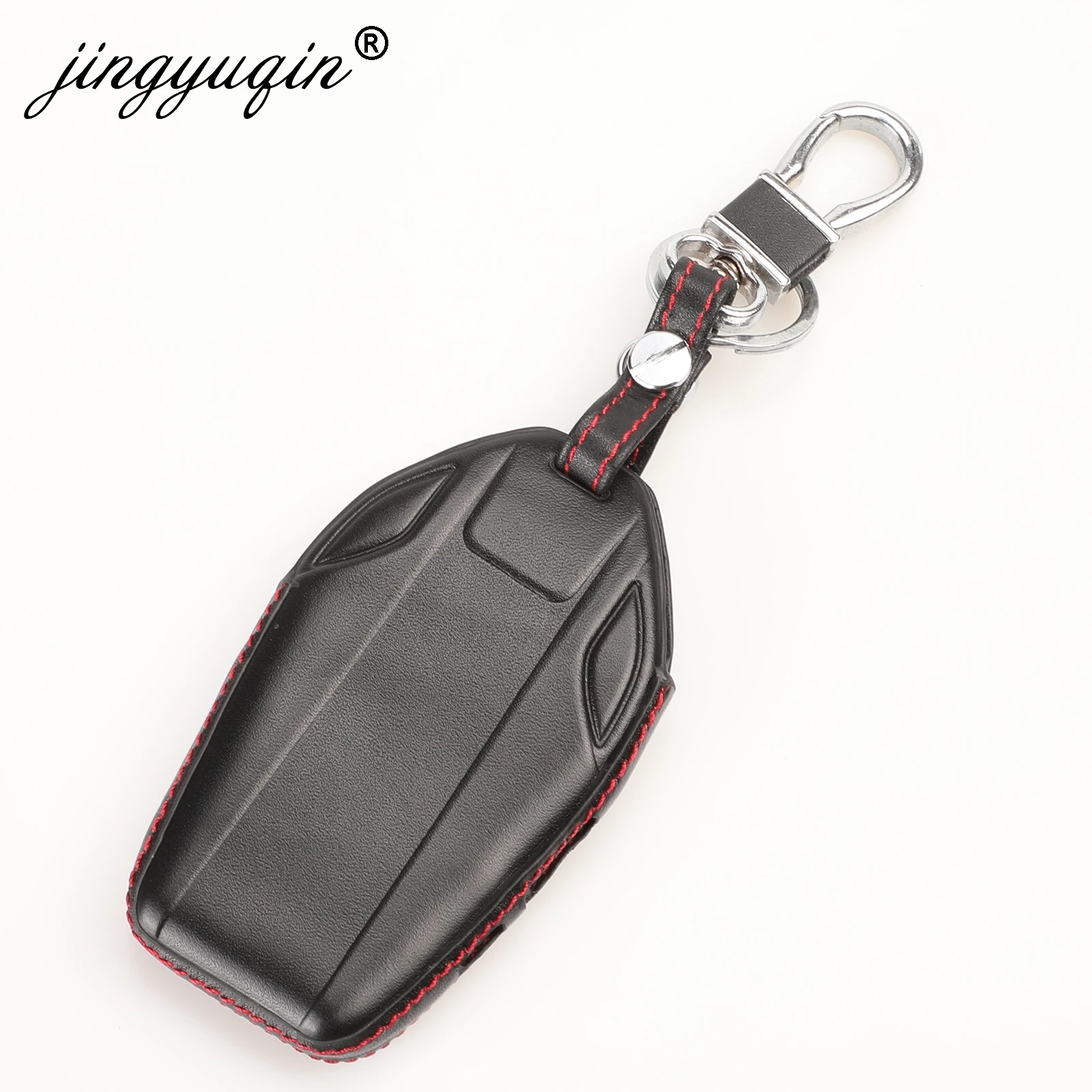 Jingyuqin For BMW OEM I12 i8 5 Buttons remote Leather Car Fob key Cover Case protected shell accessories