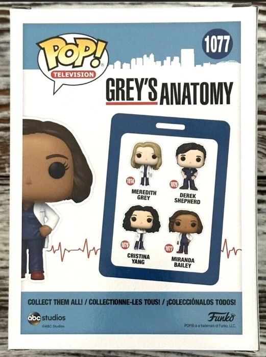 Funko Pop Original Colecionavel Miranda Bailey 1077 #   Greys Anatomy Vinil Action Figure Coleção Modelo Brinquedos para Presentes de Natal