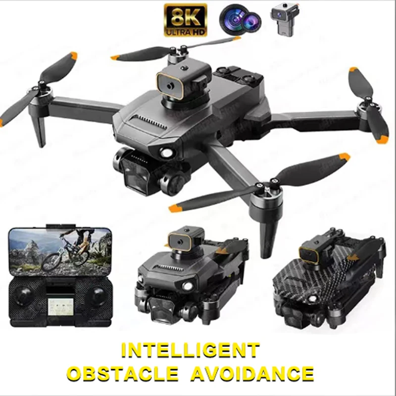 P8Pro Drone Professional Obstacle avoidance HD Camera Folding Drone 8K Aerial Photography Quadcopter Remote Control Aircraft Toy