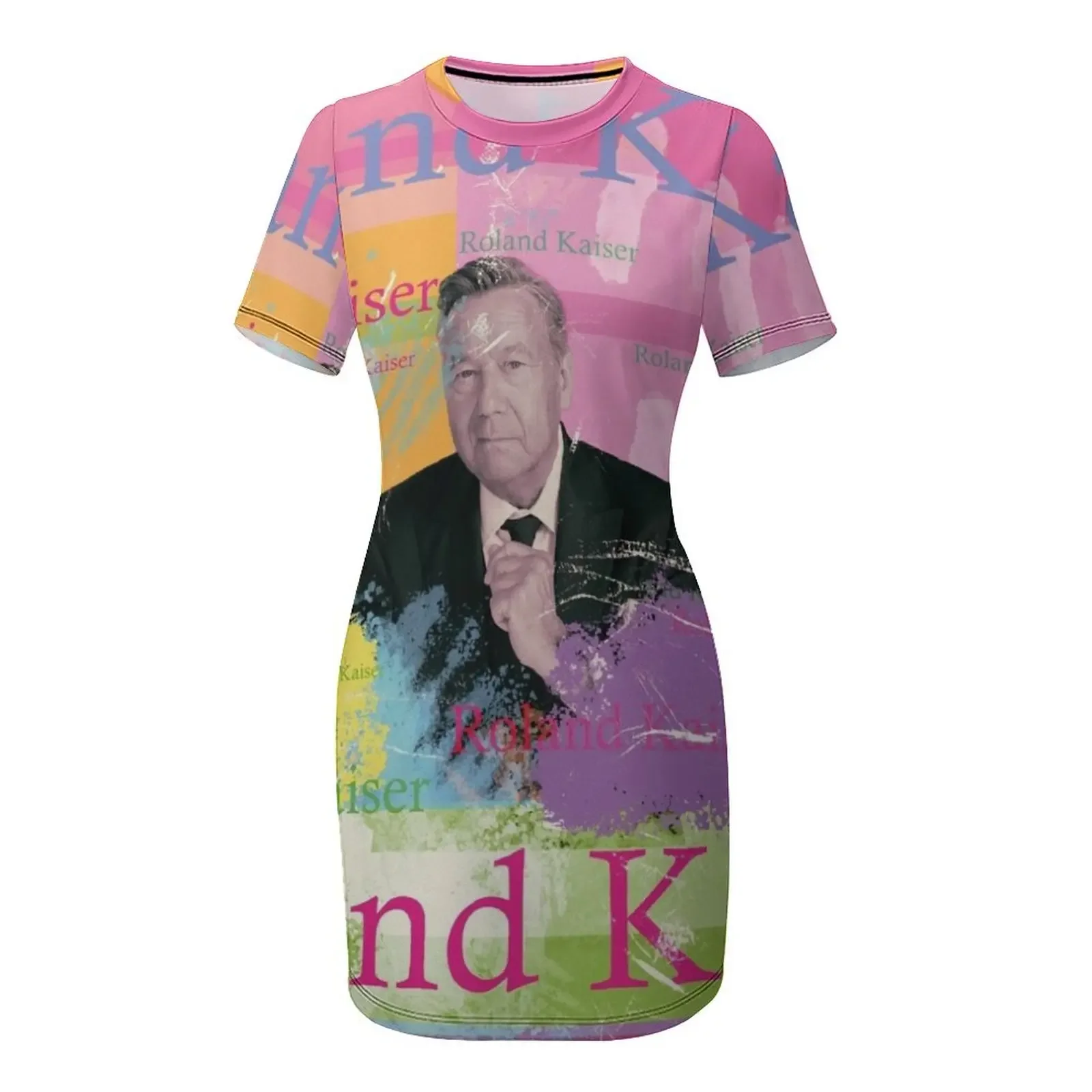 Roland Kaiser portrait Short-Sleeved Dress womens dress luxury evening dresses 2025 Long dress long dresses for women
