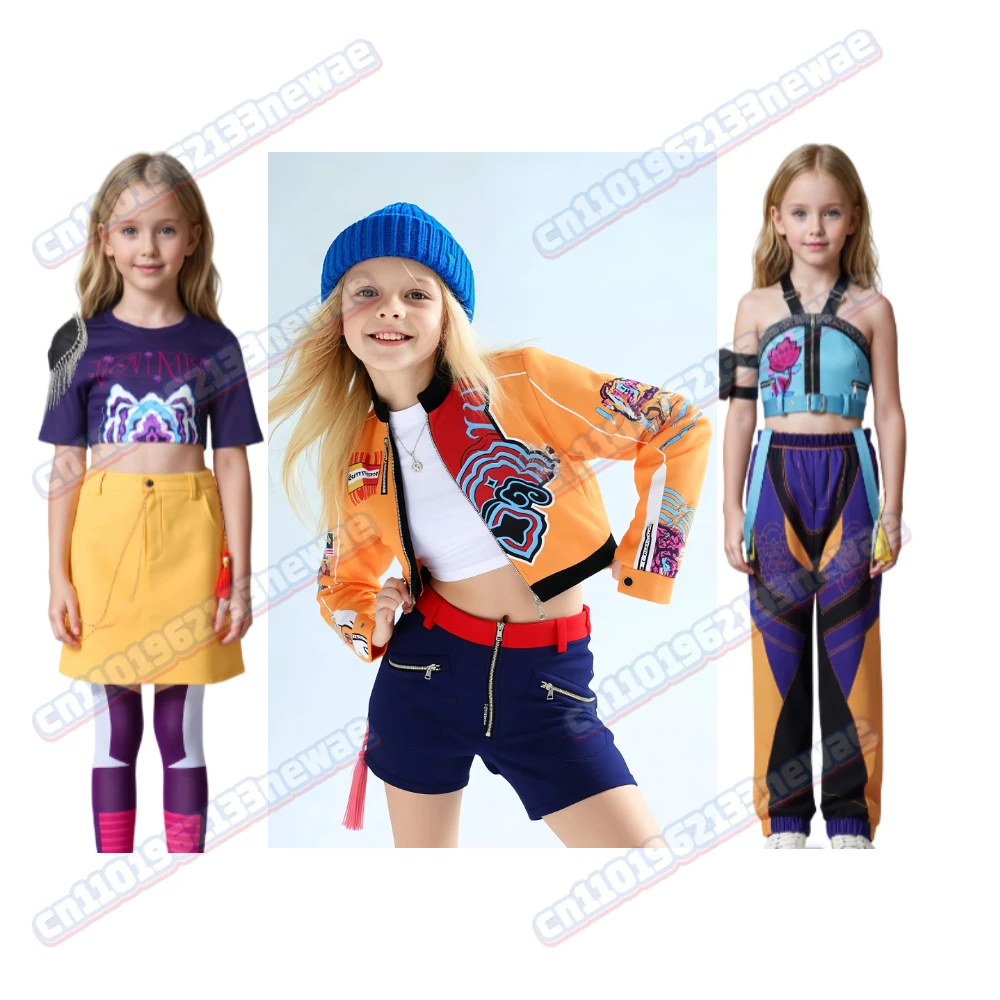 

NEW KPop Demon Cartoon TV Hunters Zoey Cosplay Mira Clothing Rumi Kids Children Costume Girls Stage Party Halloween Suit Outfits
