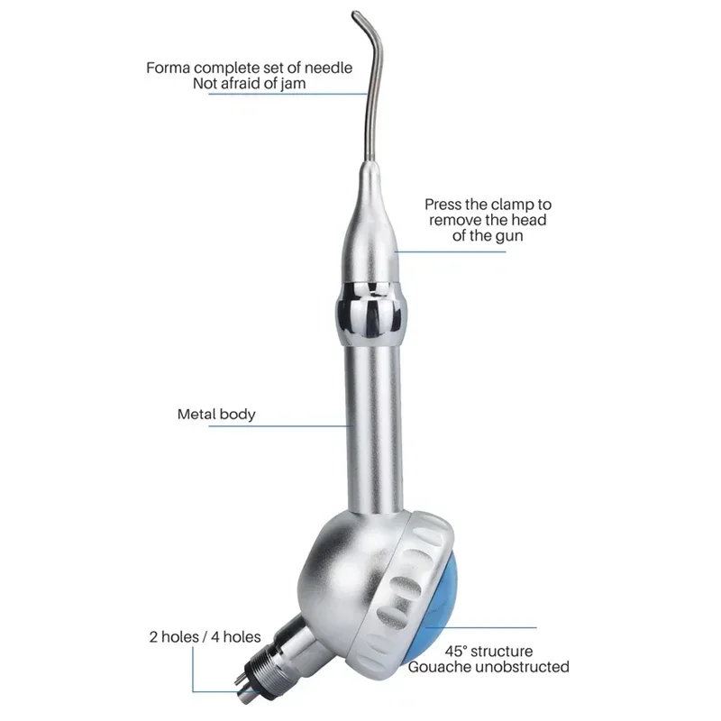 Jet de Polissage à Air et Eau pour Blanchiment des Dents, Équipement Dentaire, Spray pour Hygiène Buccale, Livres Dentaires et Polissage Prophylactique