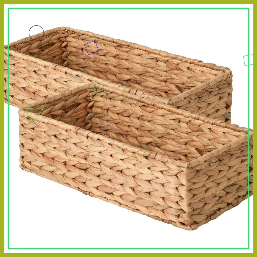 

Корзины для хранения из водяного гиацинта для унитаза, 2 шт. в комплекте, для организации пространства в ванной комнате