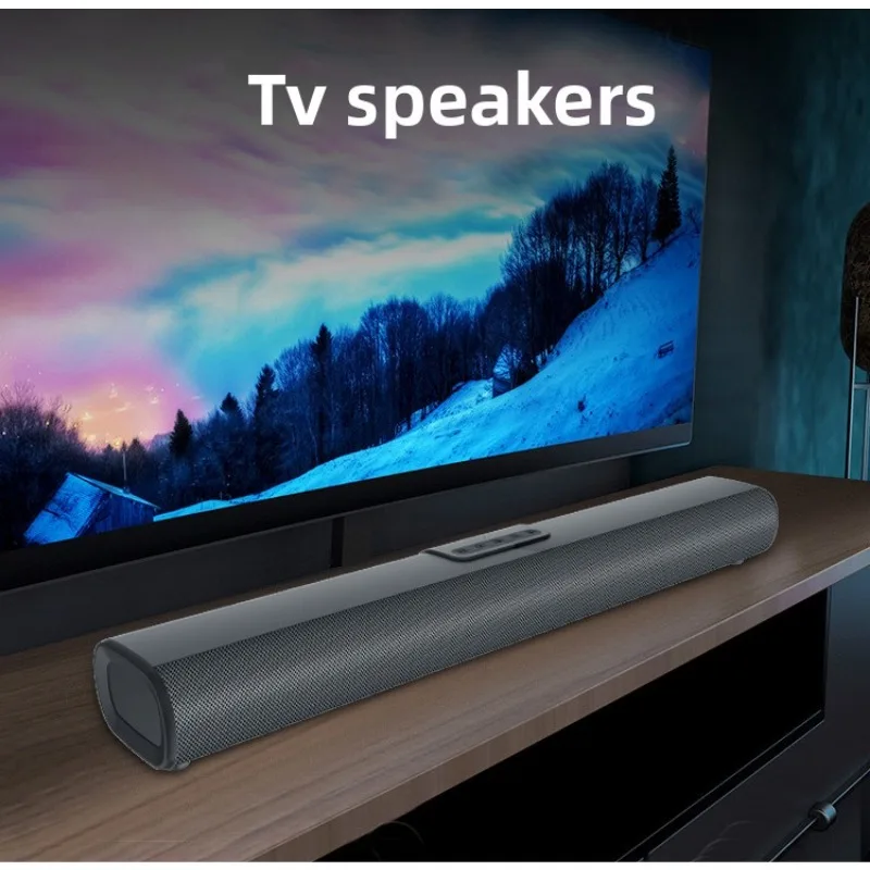 Barra de Sonido Inalámbrica Bluetooth S20L con Control Remoto, Barra de Sonido con Cable de 23.8 Pulgadas para TV, Cine en Casa y Juegos