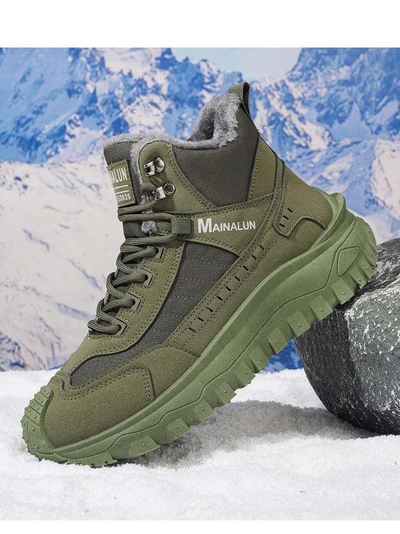 Herren-Outdoor-Schuhe und -Stiefel, Herrenschuhe, geeignet für den Winter, leicht, warm, einfach anzuziehen, mit einem stilvollen Obermaterial. – Detail 4