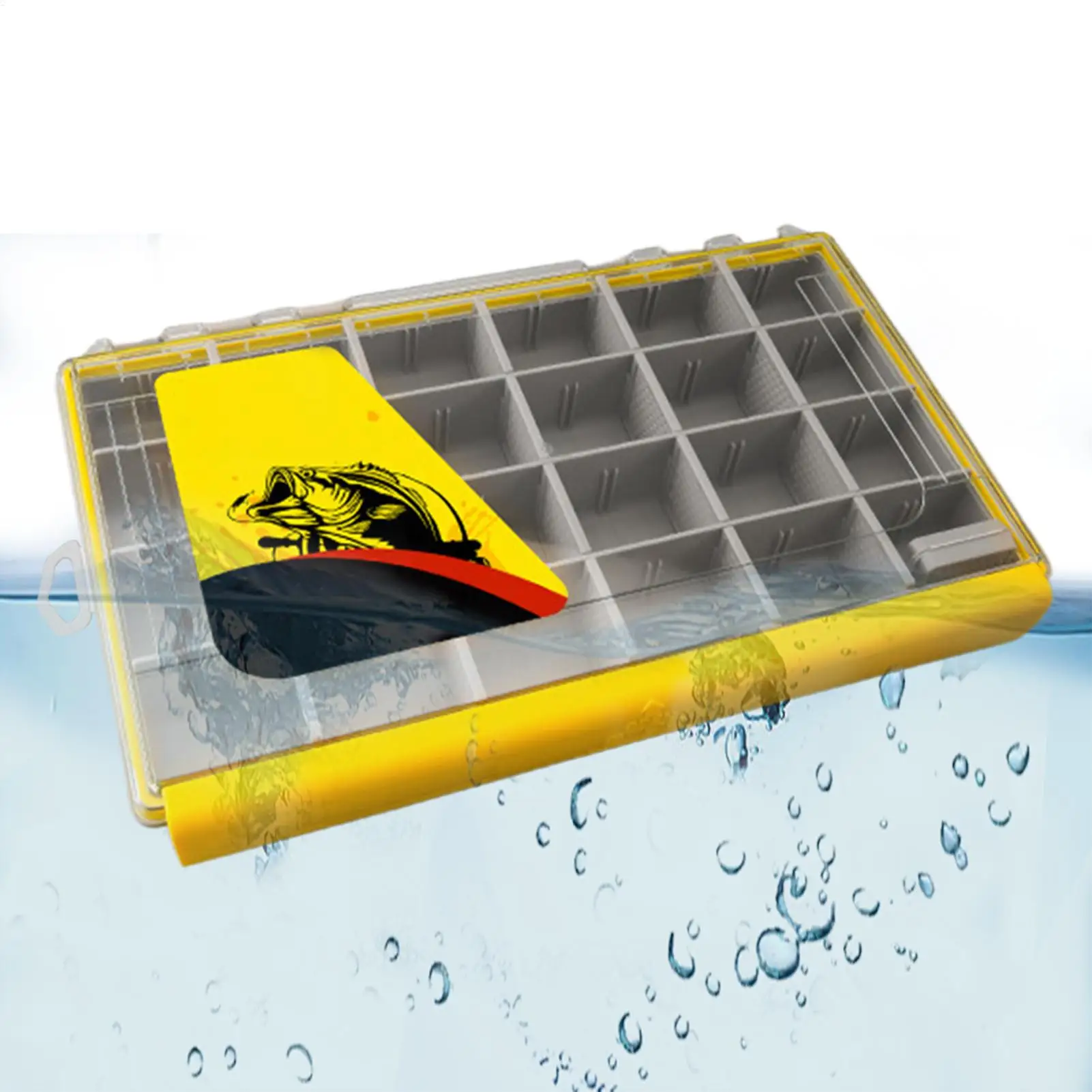 

Tackle Box Organizer Leakproof Angling Lures Storage Sealing Waterproof Divided Compartments Fishing Tackle Box For Boat Shore