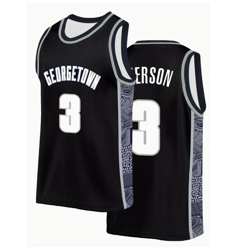 Camiseta de baloncesto para hombre estilo retro # 3 Diseño: uniforme de baloncesto, atuendo del día del juego, estilo deportivo informal, material cómodo