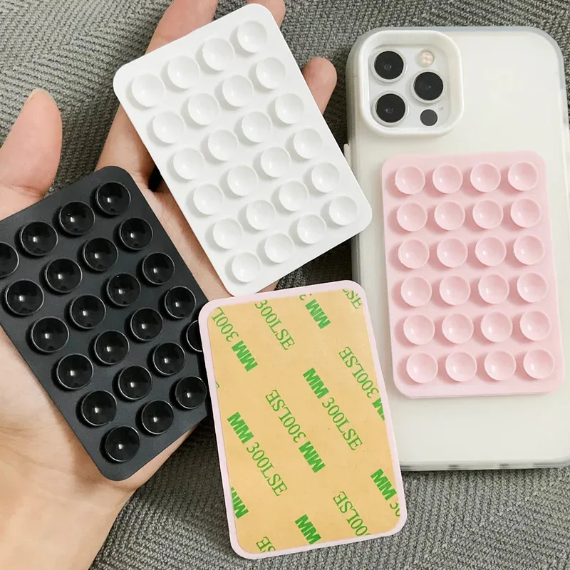 Candy Color Silicone Phone Mount - 3M Adhesive Backing & Non-Slip Suction Cup Stand for Selfies, Videos, Secure Phone Holder