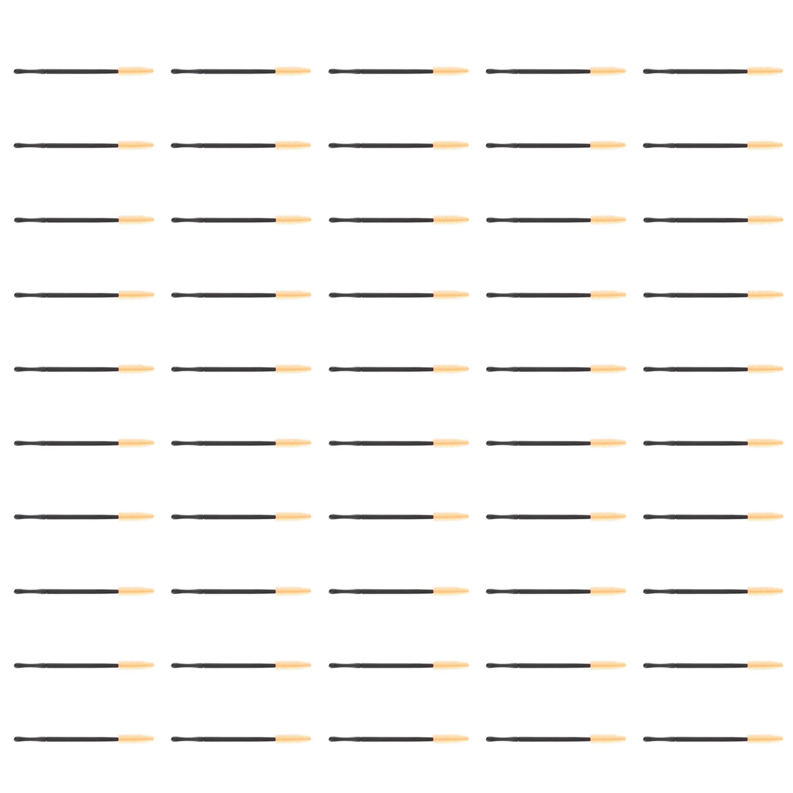 50 varitas de rímel con punta de silicona, cepillo de pestañas desechable, diseño compacto, fácil de llevar para uso en salón de viaje en casa, color rosa