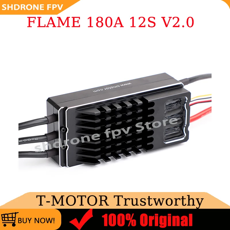 Original T-Motor FLAME 180A 12S ESC, Quick-Response Speed Controller for RC FPV Drones & Agricultural UAV