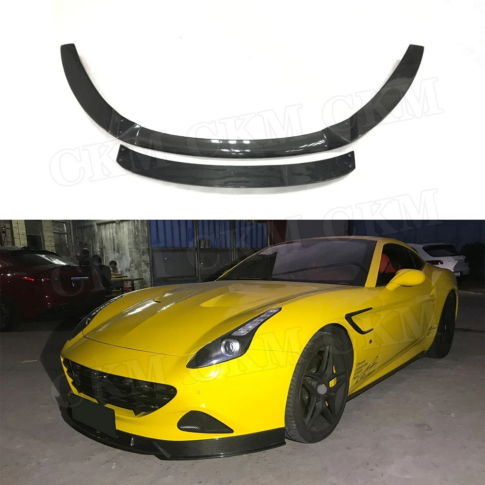 

CKMUUER Carbon fiber Front Bumper Lip Chin Spoiler For Ferrari California 2015 Car Body Kits Front Bumper Extension