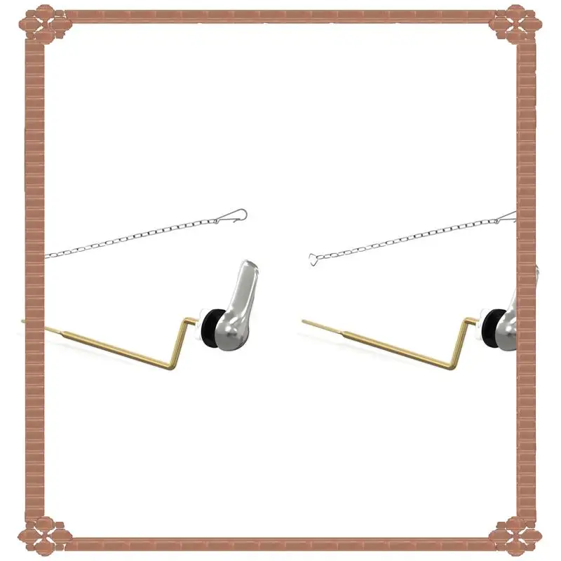 

24-часовая доставка, 2X ручка для унитаза, латунный рычаг, сменный комплект для смыва с цепью для заслонки, универсальный фитинг для рычага бачка унитаза (синий)