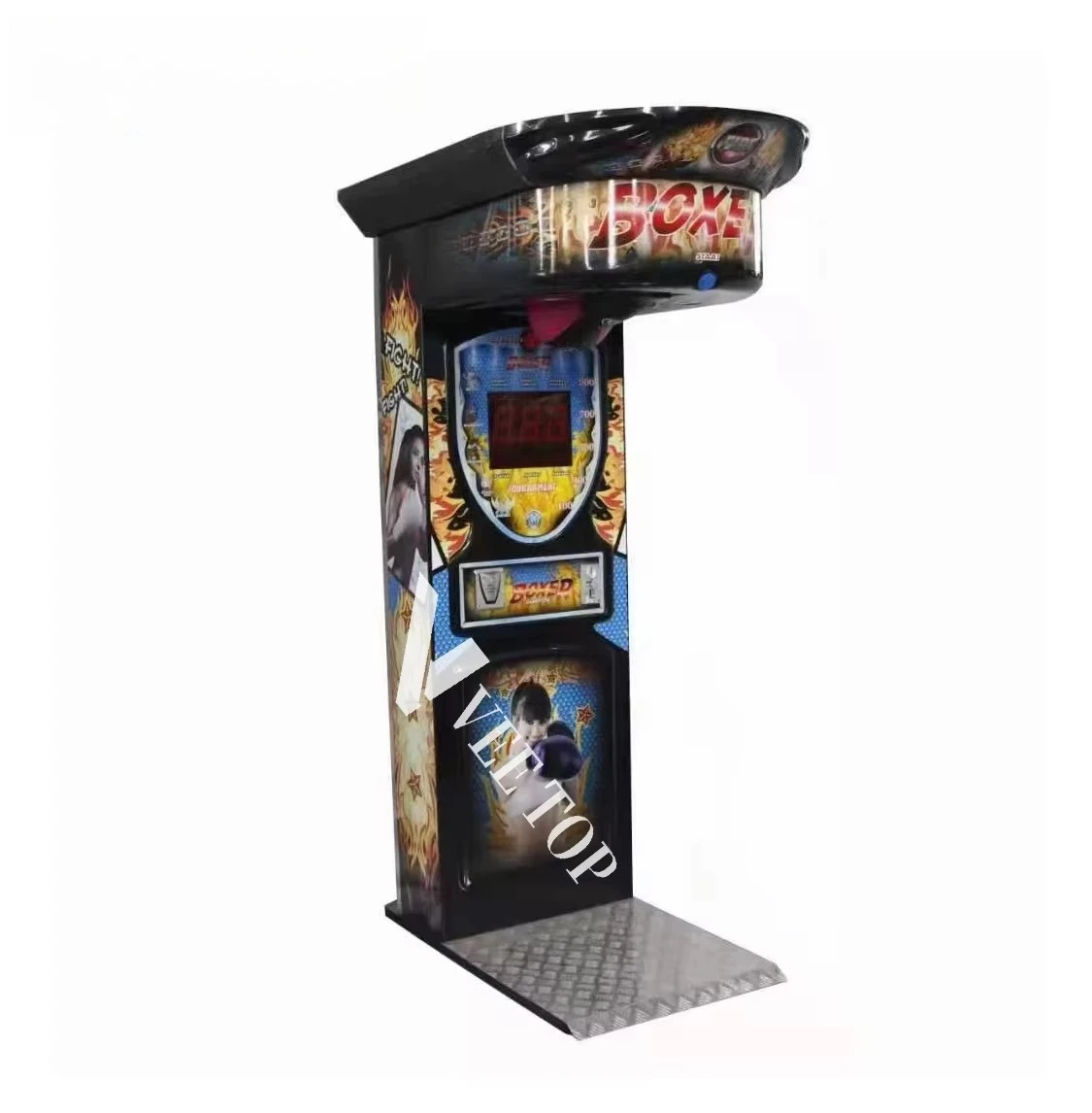 آلة ألعاب الملاكمة الإلكترونية في نهاية المطاف آلة ألعاب الملاكمة الكبيرة اللكم ممر محاكاة آلة التجارة #3