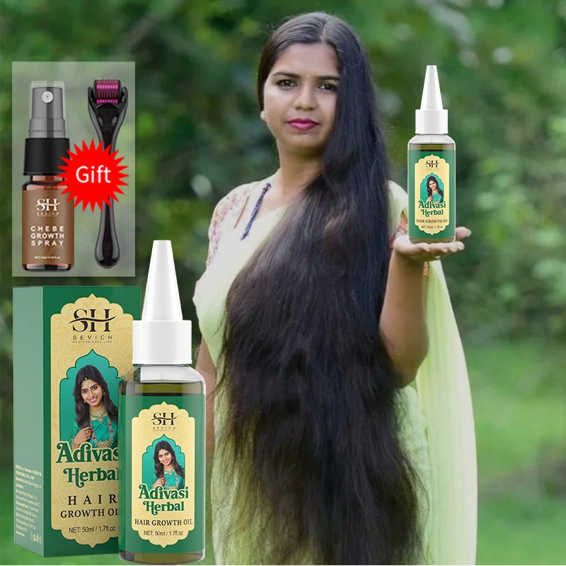 Ayurvedic Hair Growth Oil India Adivasi herbal Hair Growth Oils Anti Hair Loss Fast Regrowth Thicken Serum Hair Growth Products