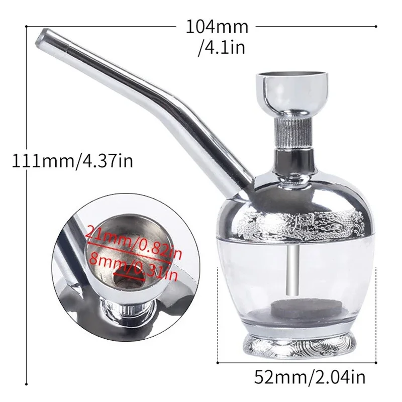 1pc Home Filter Mini Hookah Filter Water Smoking Pipe Tar Tobacco Cigarette Cigar Risn Material Tube Holder