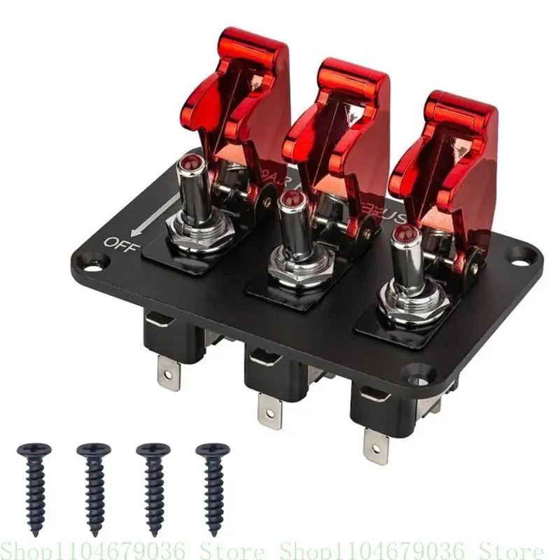3-Gang-Schalttafel, LED-beleuchtetes Schalttafel, elektronisches Relaissystem, universell für LKW, ATV, UTV, 12/24 V – Detail 4