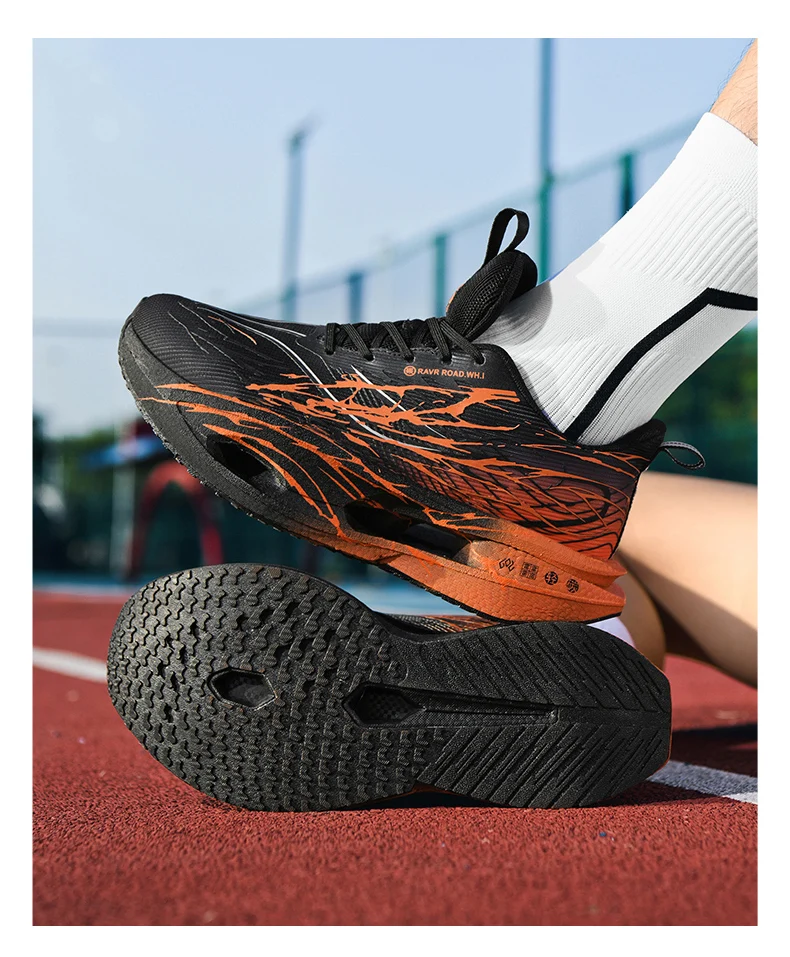 Herren-Sneaker mit Carbonplatte, Laufschuhe, leichte, atmungsaktive, stoßdämpfende Tennis-, Sport- und Marathon-Schuhe für das Training – Detail 27