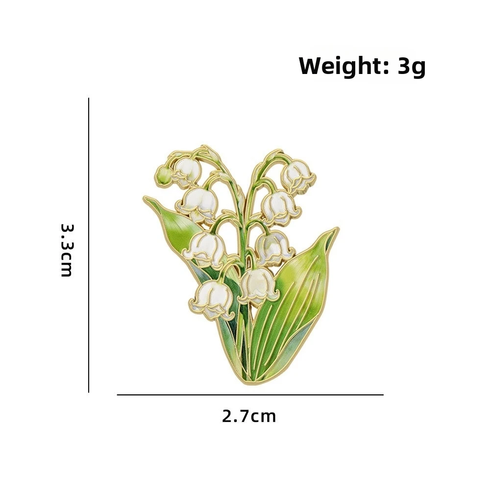 Assorted Colors Flower Brooches Botanical Design 12 Piece Set Enamel Flower Pins Metal Pin Back Enamel Material Plant Brooches