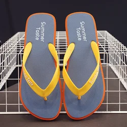 Summer Man Outdoor Flip Flops Men Letter Slippers Boy Leisure Thong Slides Beach Shoes Non-Slip EVA Sandals Zapatos Hombre