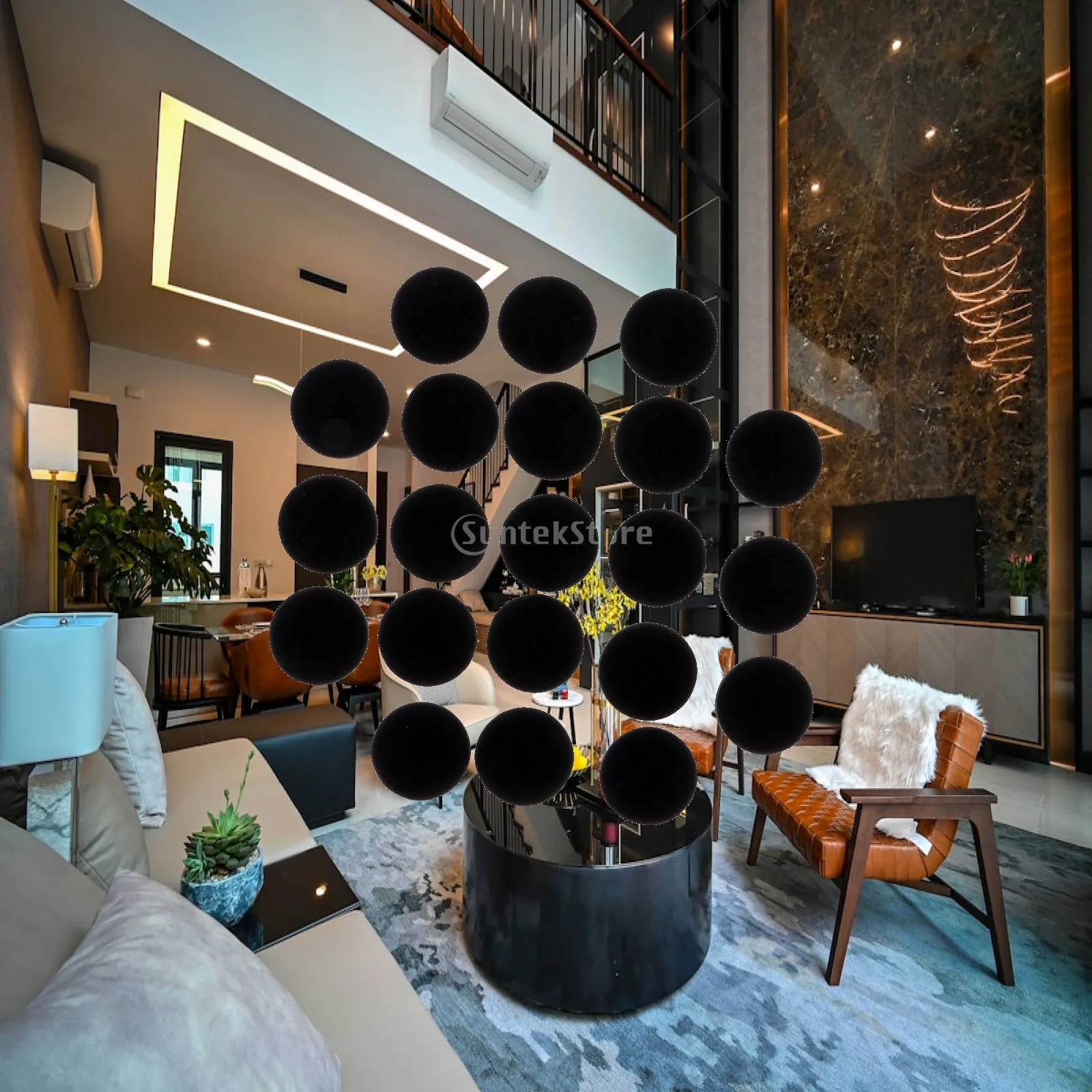 Black Round Adhesive Chair Feet Pads for Non Slip Furniture Support Hardwood Anti Friction Protector