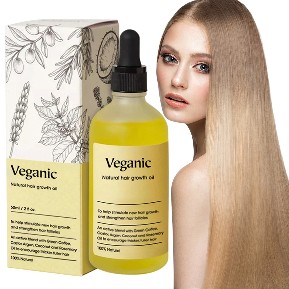 

60ml Veganic Hair Growth Oil Rosemary Oil For Hair Growth Anti Loss Deep Nourishing Hair Care Oil Hair Care Product