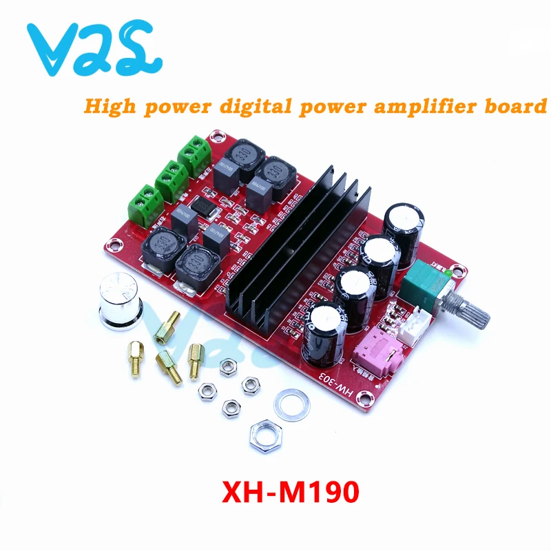 

1pcs 200W XH-M190 TPA3116 D2 Dual Channel Digital Audio Amplifier Board Dual Channel Module 100W+100W DC12-24V for Arduino