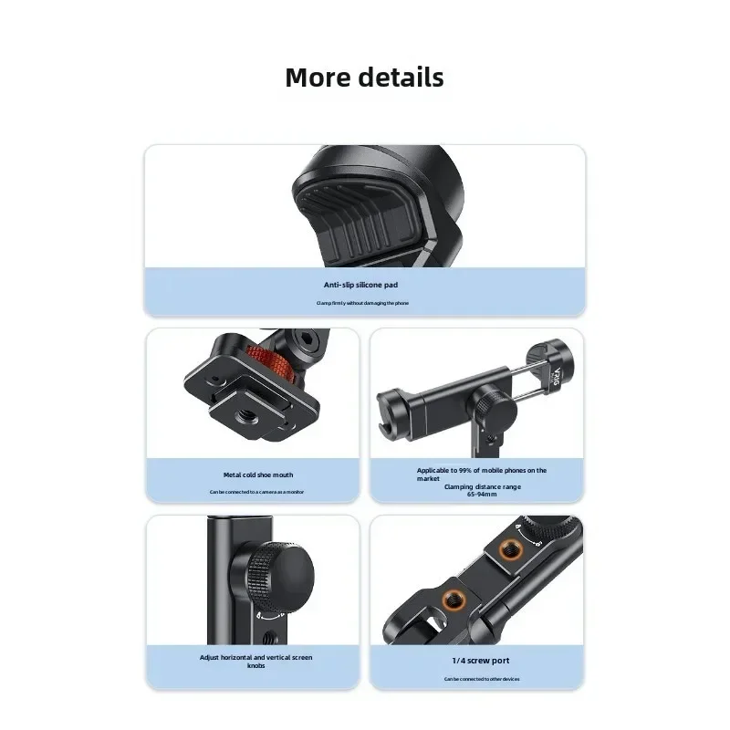 360 Rotate Metal Phone Tripod Mount  Arca Cold Shoe Phone Holder for Smartphone Tripod Adapter Camera Light