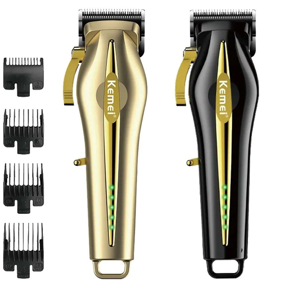 

Электрическая машинка для стрижки волос Kemei KM-1450, мощная, беспроводная, с USB-зарядкой, высокоскоростная, для мужчин.