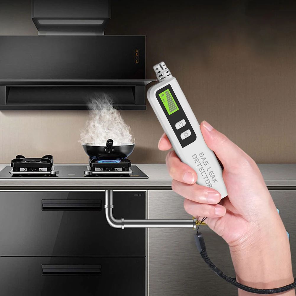 

Gas Leak Detector High-Sensitivity Gas Sniffer Portable Combustible Gas Leak Tester Gas Analyzers with Audible & Visual Alarm