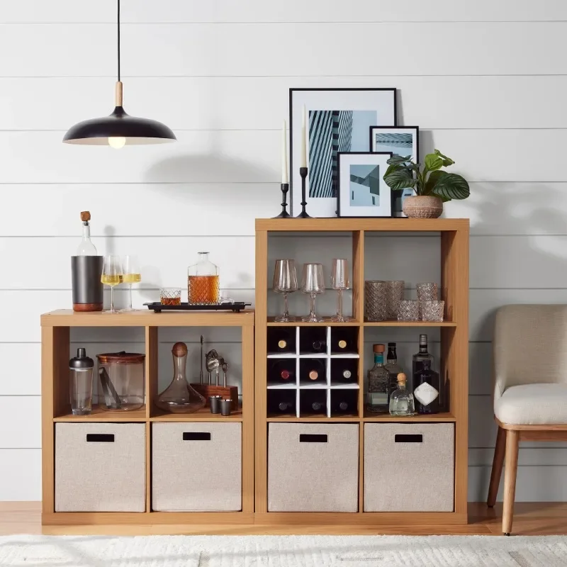

NEW 4-Cube Storage Organizer, Light Honey-Fast shipping