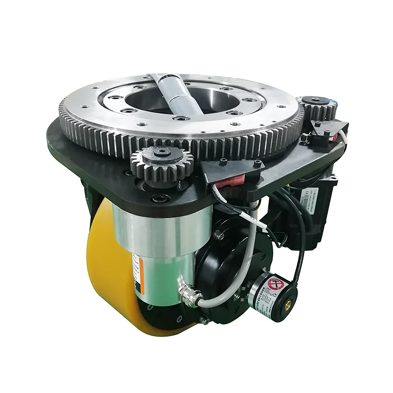 48V 18A BLDC Motor Drive Wheel With Steering Encoder For Agv Warehouse Robot