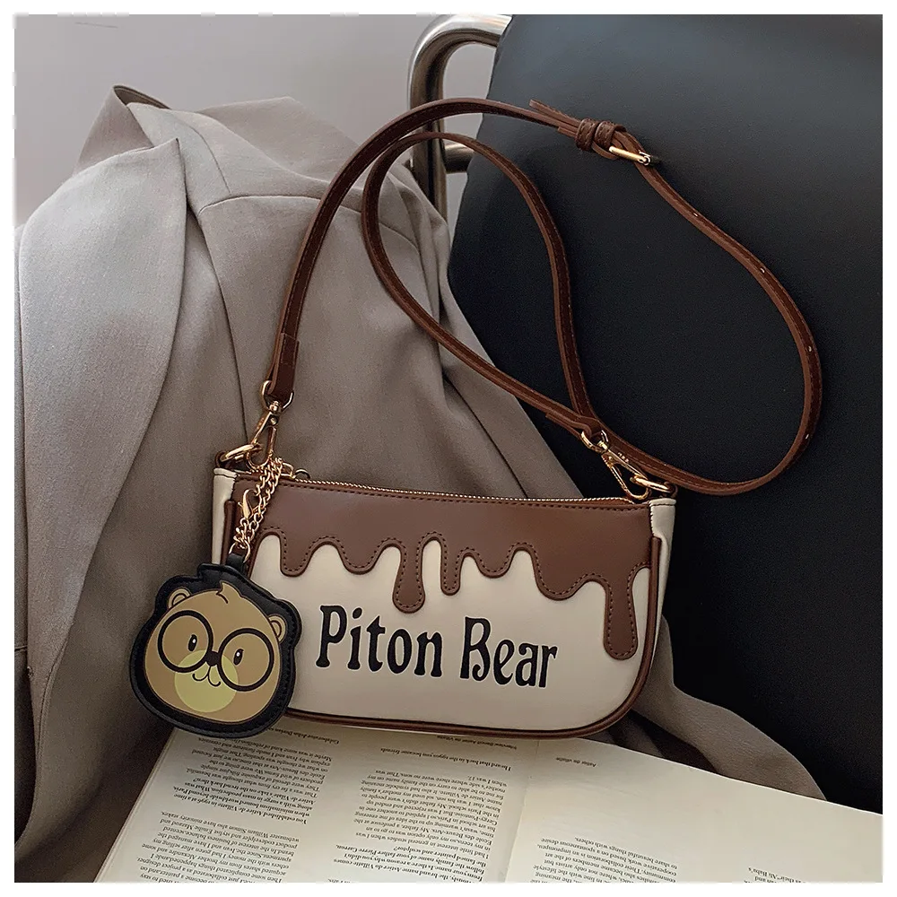 

2025 New Women's High - End Cute Cartoon Bear Bag - Casual Fashion Shoulder Messenger, Change Bag