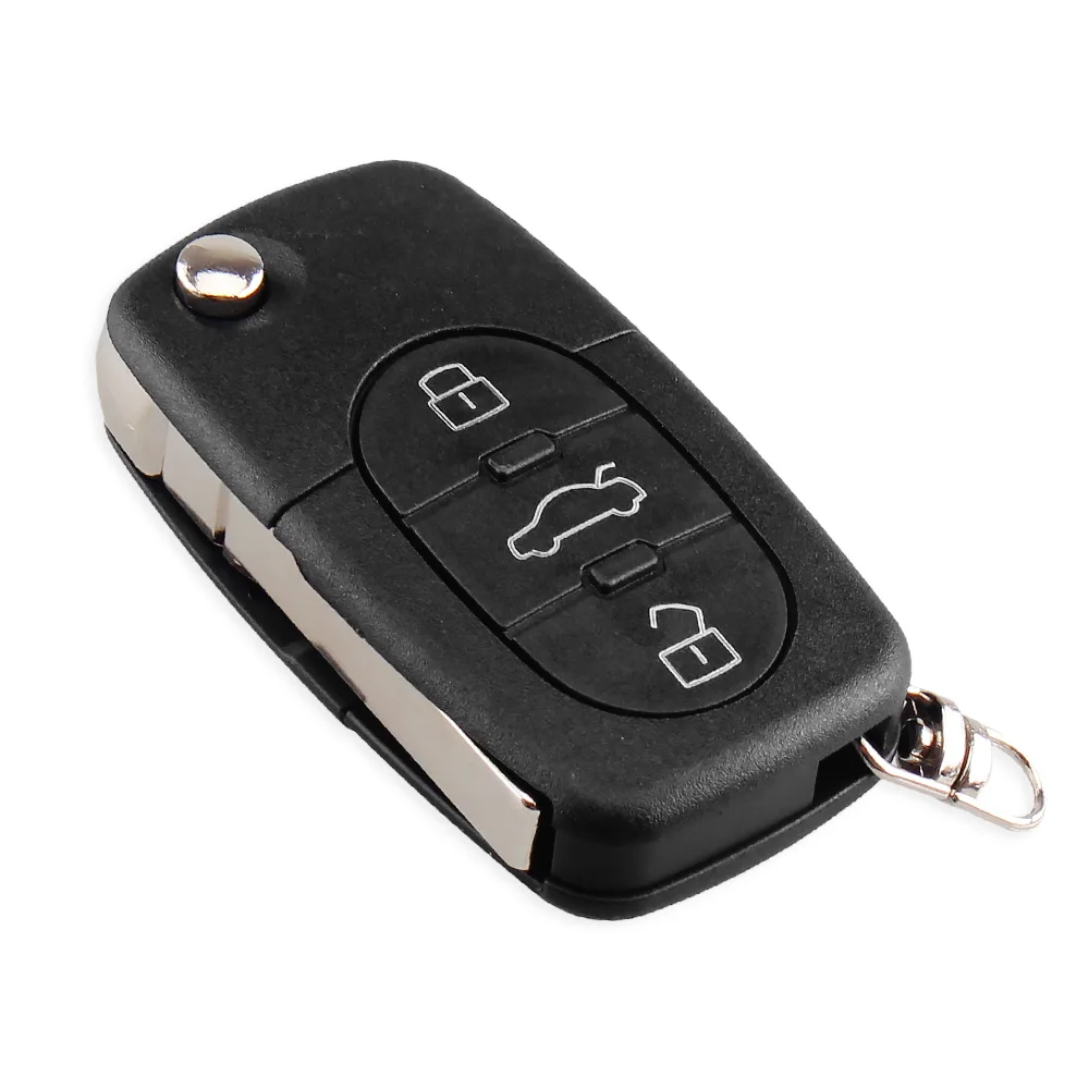 KEYYOU 3 pulsanti telecomando Flip Car Key Shell Case CR1616 per VW Volkswagen Golf 4 5 6 Passat B5 B6 Polo Bora Touran