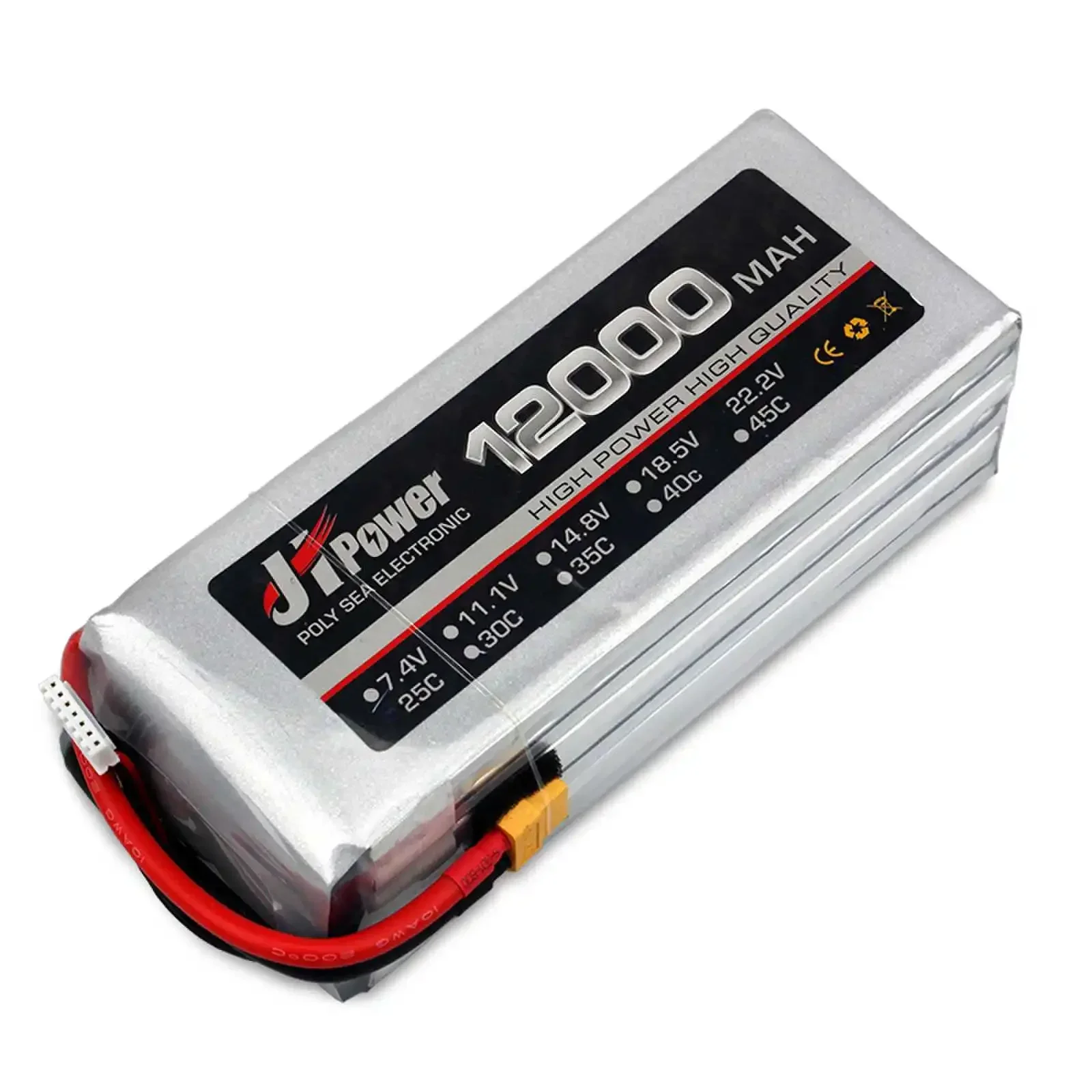 JH Power 2S 3S 4S 5S 6S RC LiPo Battery 7.4V 11.1V 14.8V 18.5V 22.2V 12000mAh 25C for RC Car Helicopter Boat RC Drone