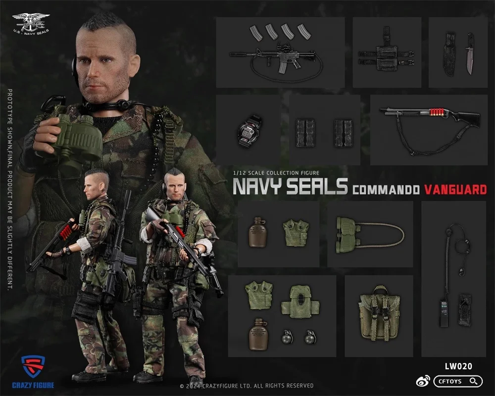 

For Sale 1/12 Crazy Figure Special Team-Top Soldier Operation Unit Full Set Moveable Action Figure 6" Gift For Fans Collect