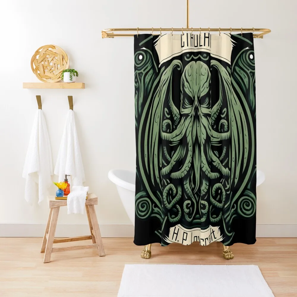 

cthulhu medal - call of cthulhu Shower Curtain Shower Waterproof Shower Bath Bathroom Set Curtain
