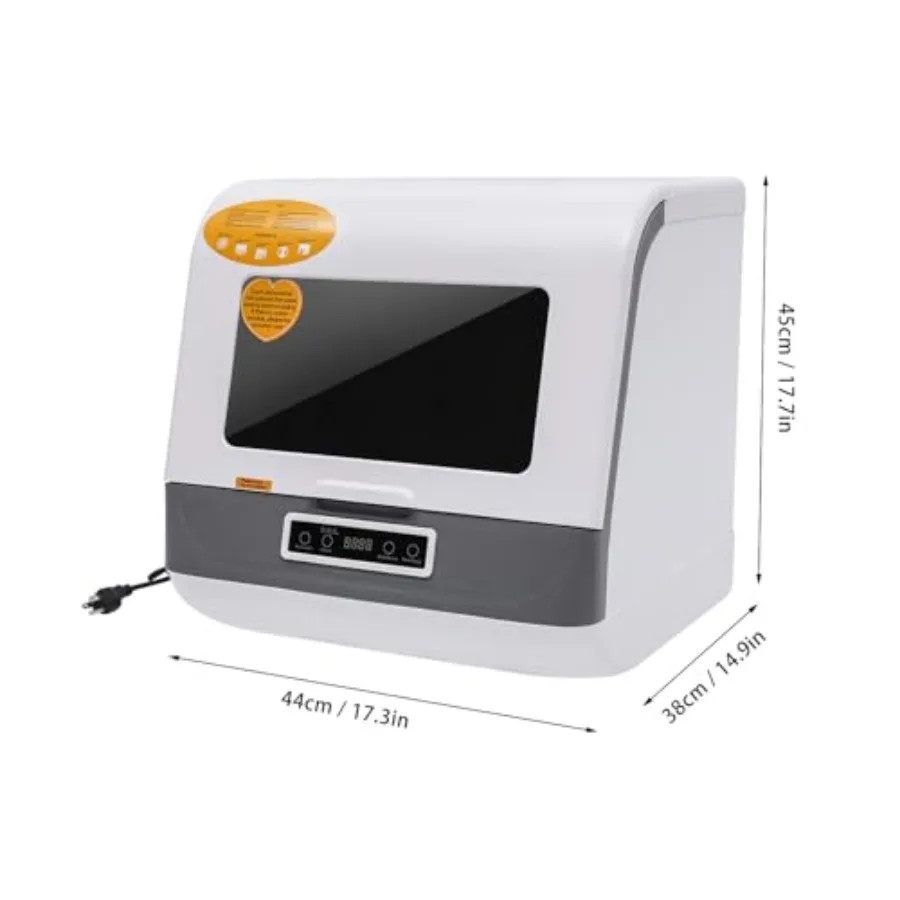 Portable Countertop Dishwasher with Multiple Washing Programs Display 800W Energy-Efficient Automatic Dishwashing Machine Compa